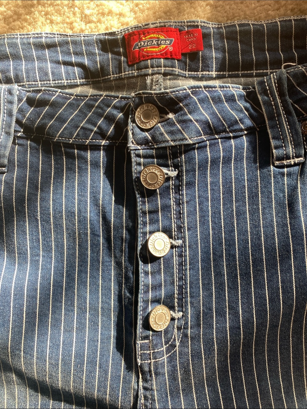 Dickies size 22 button fly”railroad” pants - Picture 6 of 6